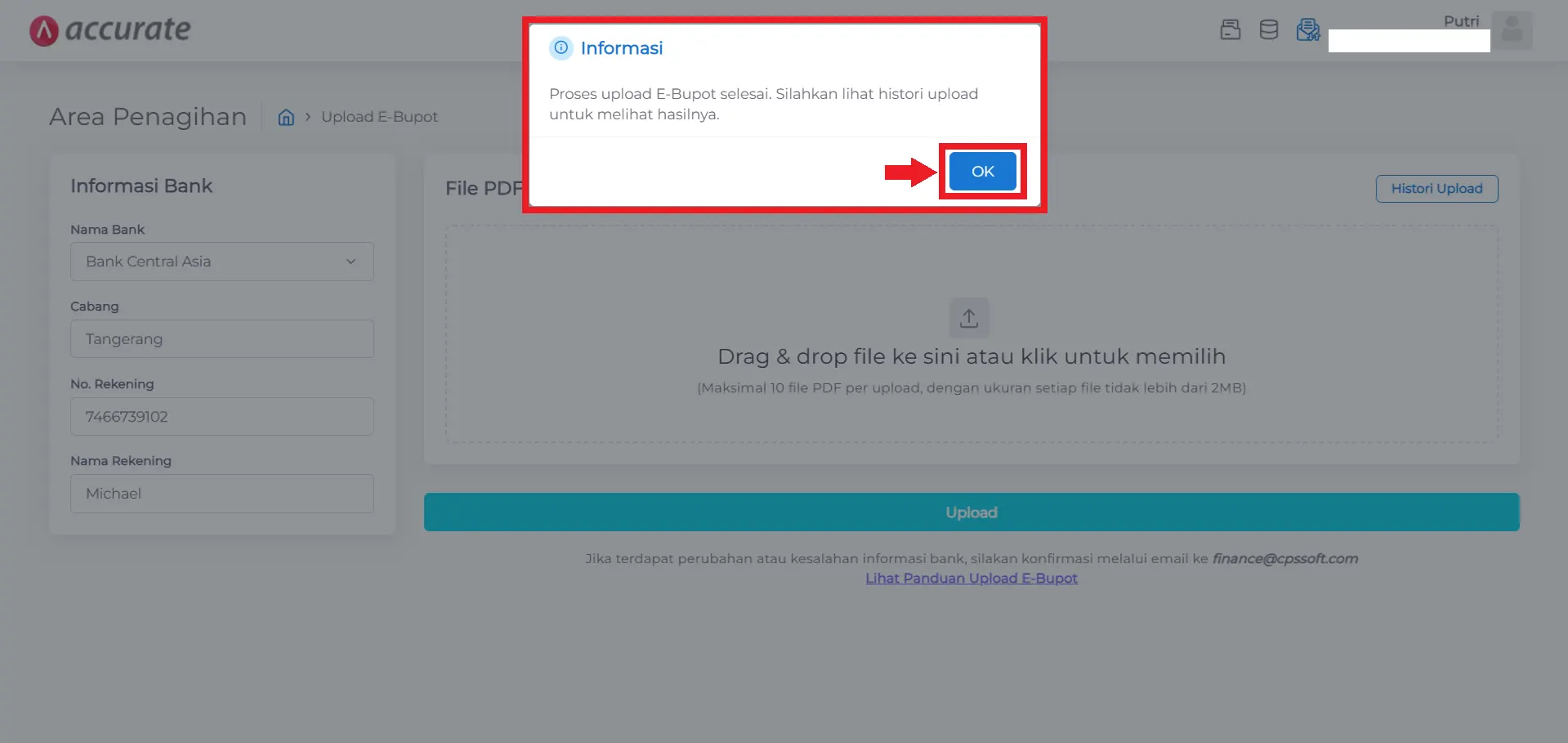 Cara upload e-Bupot PPh 23 Accurate Online